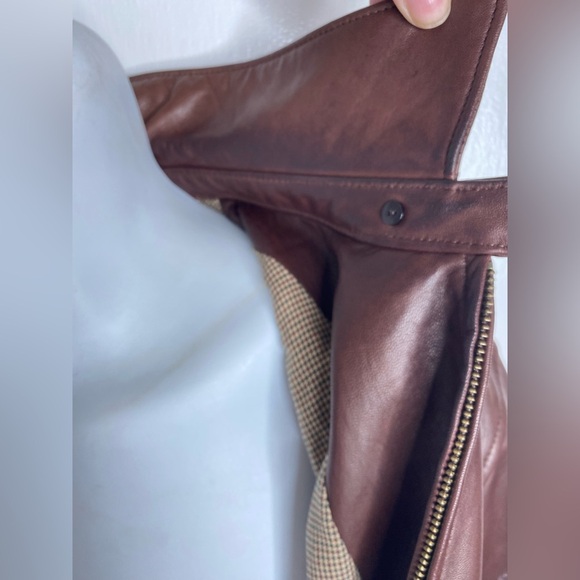 POLO RALPH LAUREN Luxury Brown Leather Jacket with Pockets - Picture 14 of 16
